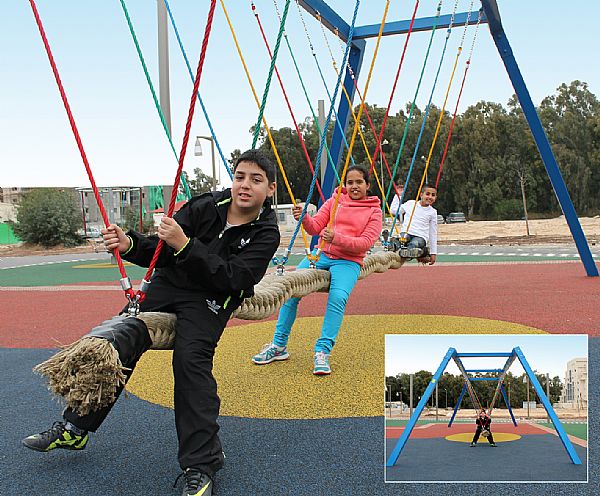 נדנדת סוס חבל גדול