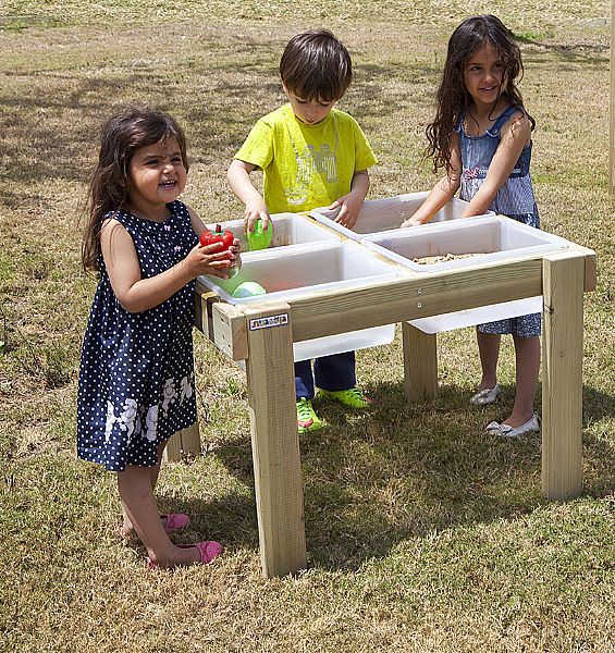 שולחן חול / מים 4 מיכלים