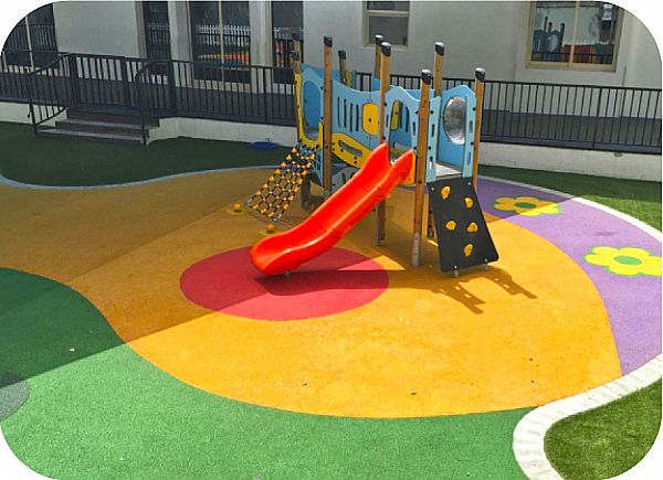 משטח גומי בטיחותי ביציקה