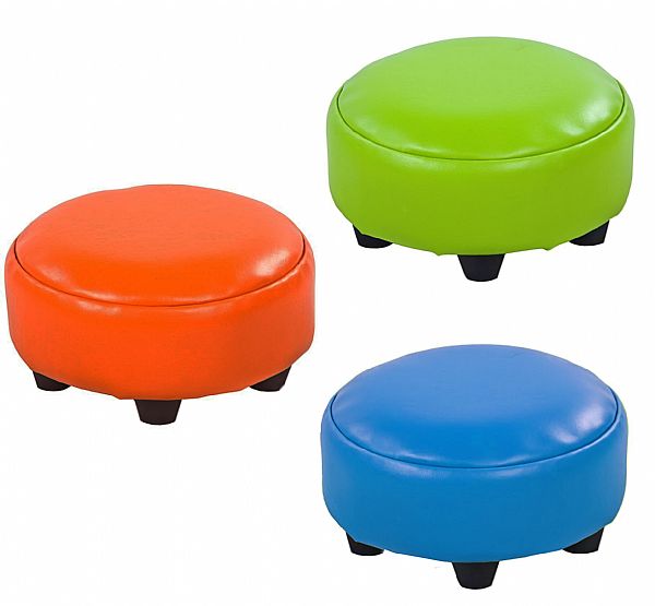 הדום ישיבה עגול ציפוי סקאי