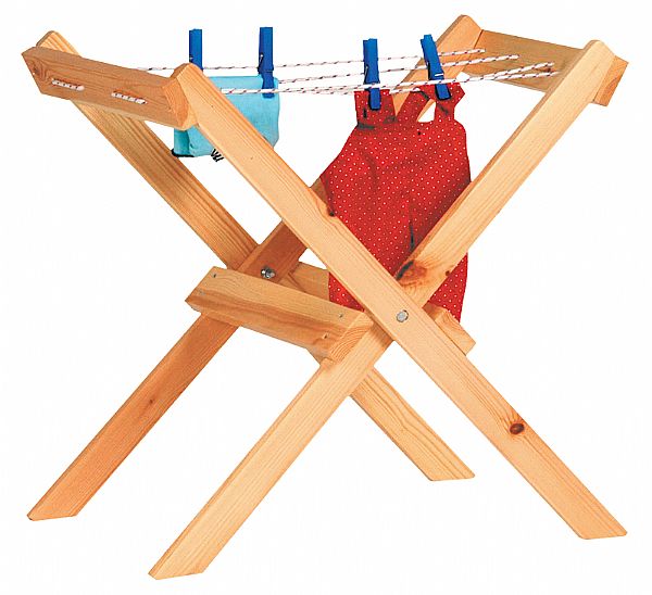 מתלה כביסה שלד עץ