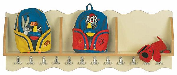 מדף תאים תלוי עם קולבים