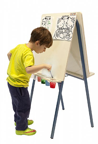 כן ציור כפול ממתכת