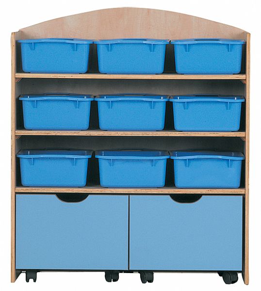 ארון מדפים עם 2 מגירות