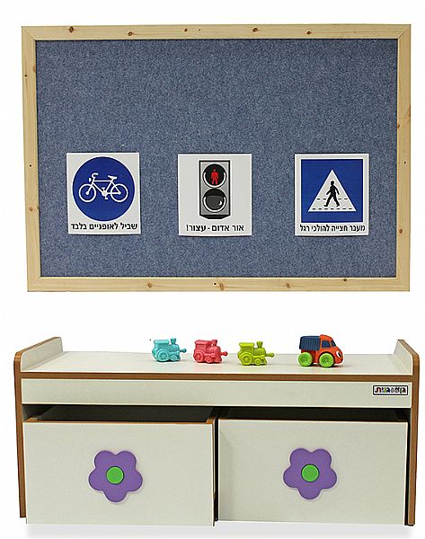 לוח לבד למדף תוכן