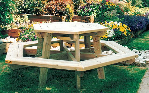 שולחן פיקניק "משושה"