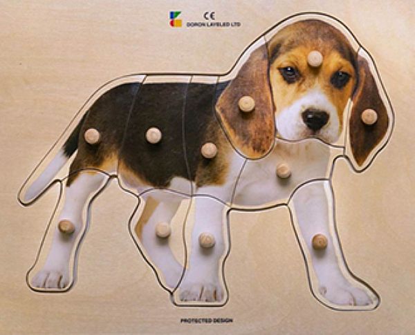 פאזל כפתור כלב