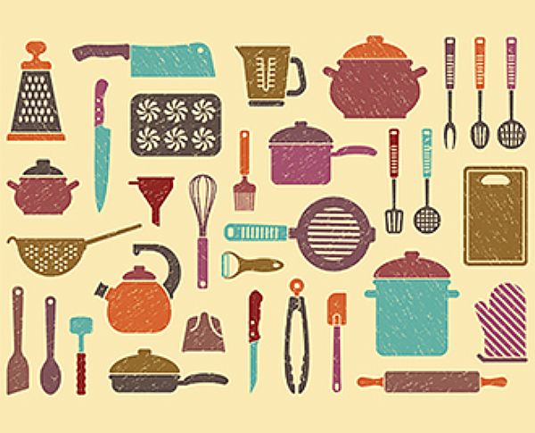 סט מדבקות קיר לפינת מטבח כללי 60X80