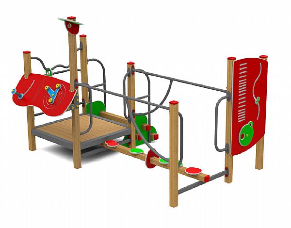 מתקן משולב לפעוטות לבעלי צרכים מיוחדים