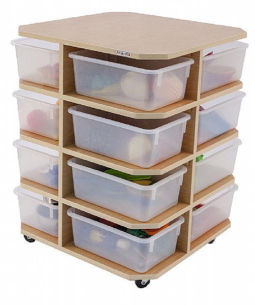 ארון 16 מיכלים נייד (4 כיוונים)