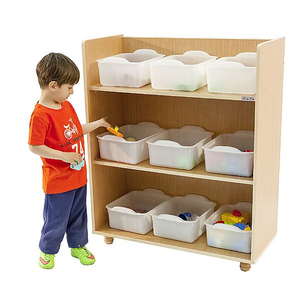 כוננית מדפים פתוחה (ללא מיכלים)