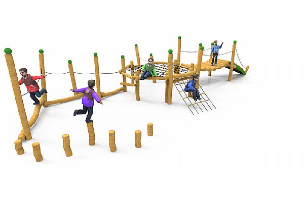 מתקן מסלול אתגרי מעץ רובינה